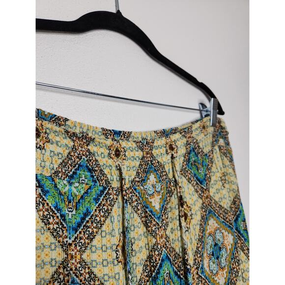 Y2k Skies are Blue Curvy Rayon Boho Maxi Skirt Elastic Stretch Fairy Whimsy 1x - Picture 3 of 6